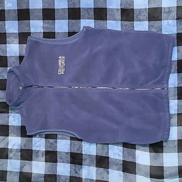 Vintage. Made in USA. Columbia Pictures. Full-zip fleece vest. Men's size XL. - Picture 1 of 14